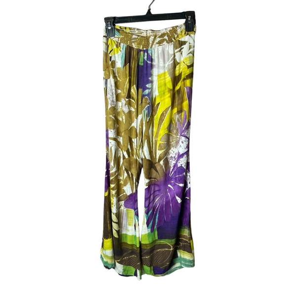 Jams World Pants - Jams World Rain Shadow Floral Print Flowy Pants XS